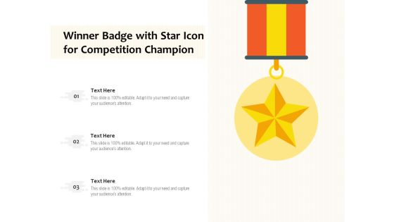Winner Badge With Star Icon For Competition Champion Ppt PowerPoint Presentation Gallery Sample PDF Winner Badge With Star Icon For Competition Champion Ppt PowerPoint Presentation Gallery Sample PDF