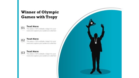 Winner Of Olympic Games With Tropy Ppt Powerpoint Presentation Gallery Graphics Design Pdf