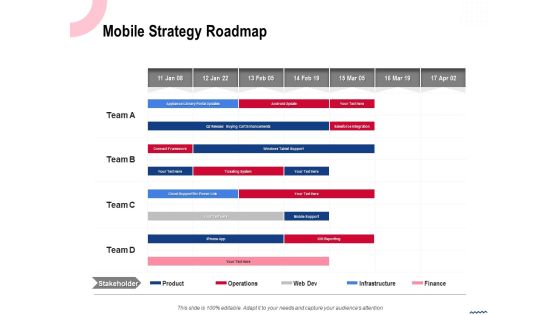 Wireless Phone Information Management Plan Mobile Strategy Roadmap Sample PDF