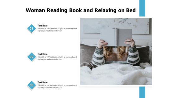 Woman Reading Book And Relaxing On Bed Ppt PowerPoint Presentation Layouts Layout Ideas PDF
