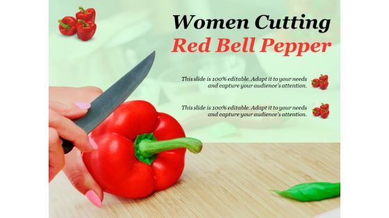 Women Cutting Red Bell Pepper Ppt PowerPoint Presentation Outline Sample PDF