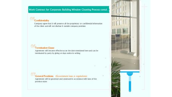 Work Contract For Corporate Building Window Cleaning Process Contd Ppt Infographics Graphics Tutorials PDF Work Contract For Corporate Building Window Cleaning Process Contd Ppt Infographics Graphics Tutorials PDF