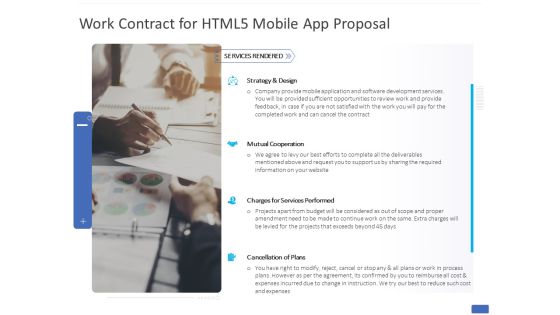 Work Contract For HTML5 Mobile App Proposal Ppt PowerPoint Presentation Pictures Layouts PDF Work Contract For HTML5 Mobile App Proposal Ppt PowerPoint Presentation Pictures Layouts PDF