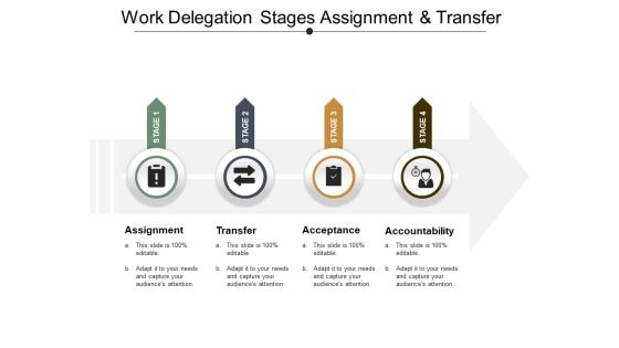 Work Delegation Stages Assignment And Transfer Ppt PowerPoint Presentation Icon Infographic Template