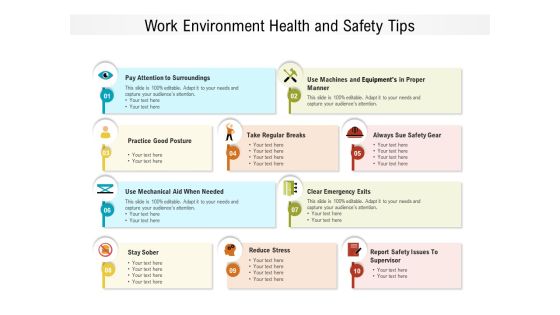 Work Environment Health And Safety Tips Ppt PowerPoint Presentation File Images PDF Work Environment Health And Safety Tips Ppt PowerPoint Presentation File Images PDF