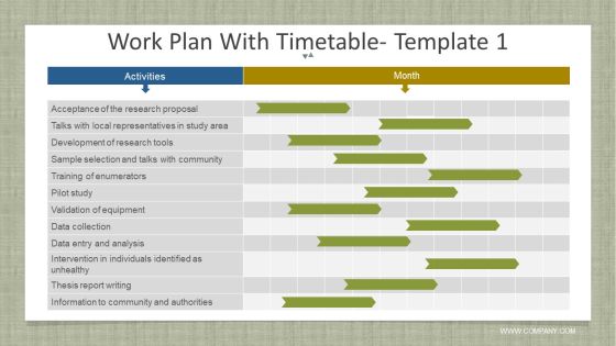 Work Plan With Timetable Template 1 Ppt PowerPoint Presentation Infographics Graphics