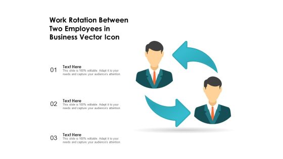Work Rotation Between Two Employees In Business Vector Icon Ppt PowerPoint Presentation Gallery Sample PDF