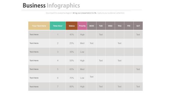 Work Sheet For Daily Activity Plan Schedule Powerpoint Slides Work Sheet For Daily Activity Plan Schedule Powerpoint Slides