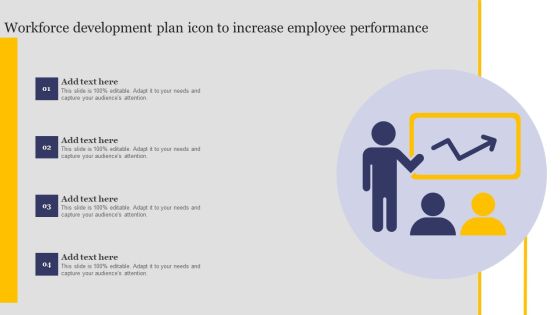 Workforce Development Plan Icon To Increase Employee Performance Mockup PDF Workforce Development Plan Icon To Increase Employee Performance Mockup PDF