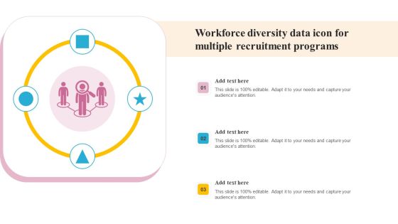 Workforce Diversity Data Icon For Multiple Recruitment Programs Download PDF Workforce Diversity Data Icon For Multiple Recruitment Programs Download PDF