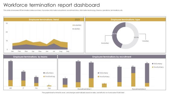 Workforce Termination Report Dashboard Professional PDF