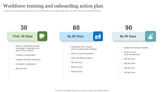 Workforce Training And Onboarding Action Plan Designs PDF