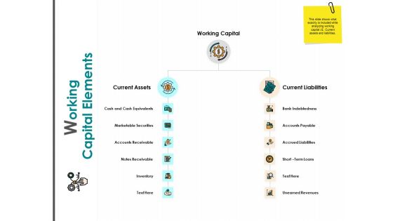 Working Capital Elements Liabilities Revenues Ppt PowerPoint Presentation Gallery Designs Working Capital Elements Liabilities Revenues Ppt PowerPoint Presentation Gallery Designs