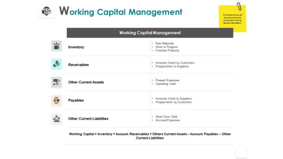 Working Capital Management Inventory Receivables Ppt PowerPoint Presentation Infographic Template Slides Working Capital Management Inventory Receivables Ppt PowerPoint Presentation Infographic Template Slides