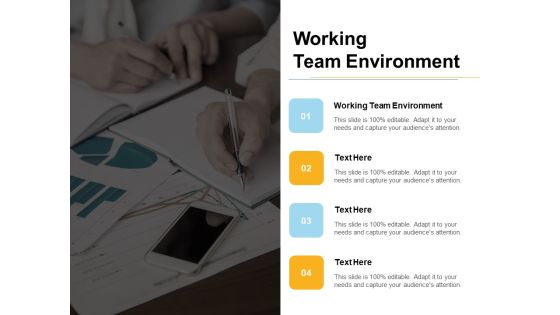 Working Team Environment Ppt PowerPoint Presentation File Slide Cpb