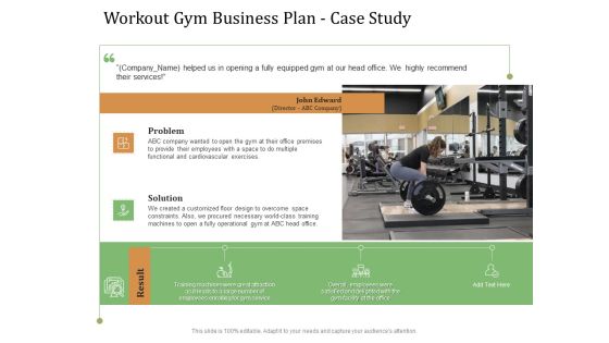 Workout Gym Business Plan Case Study Ppt Model Show PDF Workout Gym Business Plan Case Study Ppt Model Show PDF
