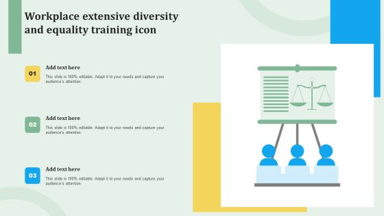 Workplace Extensive Diversity And Equality Training Icon Portrait PDF