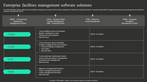 Workplace Facility Management Services Company Enterprise Facilities Management Software Solutions Formats PDF