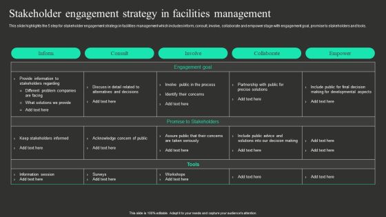 Workplace Facility Management Services Company Stakeholder Engagement Strategy In Facilities Management Rules PDF Workplace Facility Management Services Company Stakeholder Engagement Strategy In Facilities Management Rules PDF