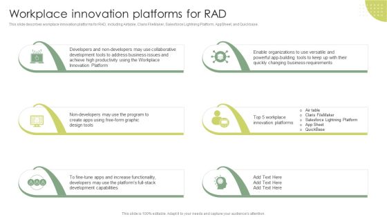 Workplace Innovation Platforms For Rad Rapid Application Building RAB Model Mockup PDF Workplace Innovation Platforms For Rad Rapid Application Building RAB Model Mockup PDF