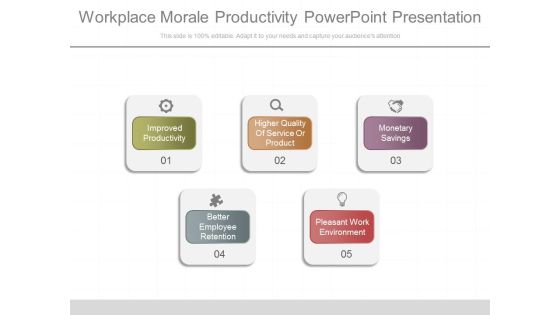 Workplace Morale Productivity Powerpoint Presentation