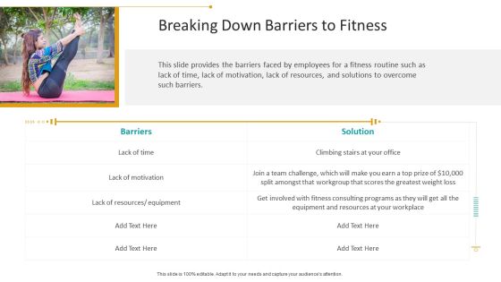 Workplace Wellness Breaking Down Barriers To Fitness Clipart PDF Workplace Wellness Breaking Down Barriers To Fitness Clipart PDF