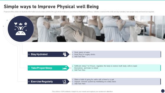 Workspace Wellness Playbook Simple Ways To Improve Physical Well Being Infographics PDF Workspace Wellness Playbook Simple Ways To Improve Physical Well Being Infographics PDF