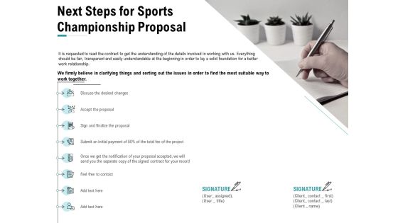 Worldwide Tournament Next Steps For Sports Championship Proposal Ppt Outline Infographics PDF Worldwide Tournament Next Steps For Sports Championship Proposal Ppt Outline Infographics PDF