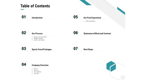 Worldwide Tournament Table Of Contents Introduction Ppt Layouts Graphics PDF