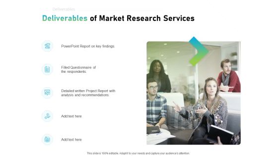 Writing Research Proposal Outline Deliverables Of Market Research Services Ppt Inspiration Master Slide PDF