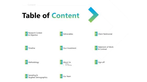 Writing Research Proposal Outline Table Of Content Ppt Layouts Show PDF