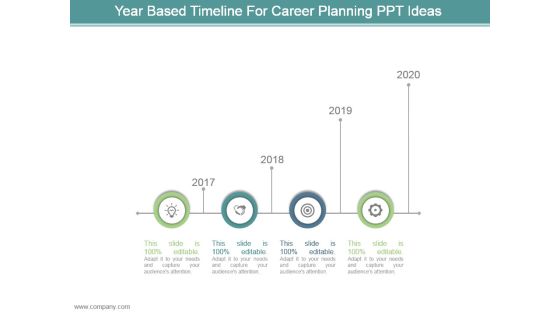 Year Based Timeline For Career Planning Ppt Ideas