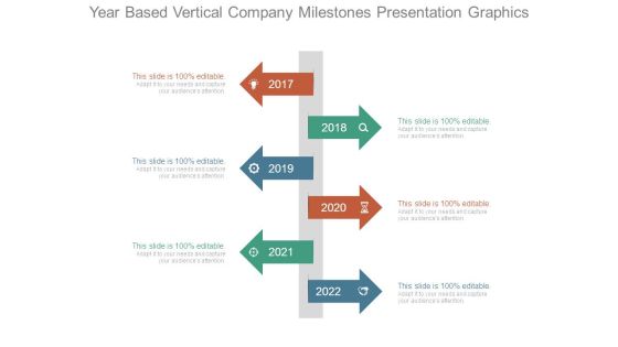 Year Based Vertical Company Milestones Presentation Graphics Year Based Vertical Company Milestones Presentation Graphics