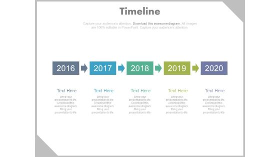 Year Tags Timeline Sequence Diagram Powerpoint Slides