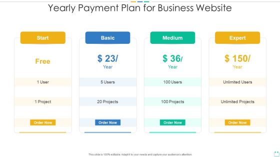 Yearly Payment Plan For Business Website Portrait PDF Yearly Payment Plan For Business Website Portrait PDF