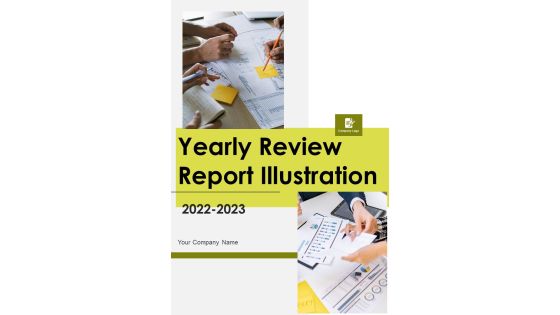Yearly Review Report Illustration One Pager Documents