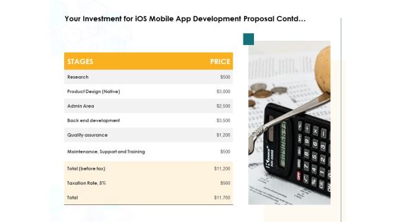 Your Investment For IOS Mobile App Development Proposal Contd Ppt PowerPoint Presentation Styles Layouts Your Investment For IOS Mobile App Development Proposal Contd Ppt PowerPoint Presentation Styles Layouts