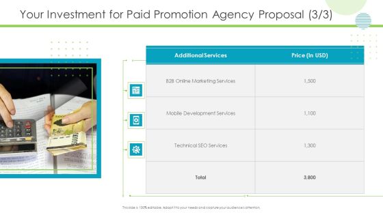 Your Investment For Paid Promotion Agency Proposal Services Download PDF Your Investment For Paid Promotion Agency Proposal Services Download PDF