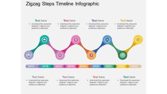 Zigzag Steps Timeline Infographic Powerpoint Templates