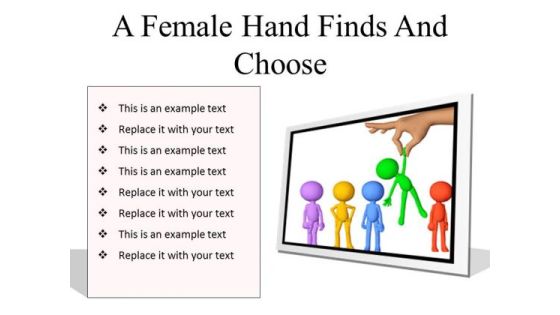 A Female Hand Finds And Choose Metaphor PowerPoint Presentation Slides F A Female Hand Finds And Choose Metaphor PowerPoint Presentation Slides F