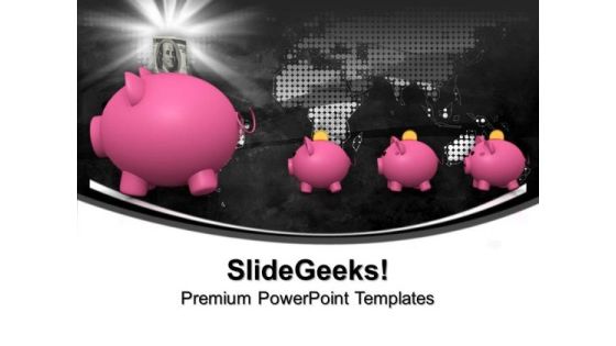 A Unit Of Piggy Banks Leadership PowerPoint Templates And PowerPoint Themes 0912 A Unit Of Piggy Banks Leadership PowerPoint Templates And PowerPoint Themes 0912