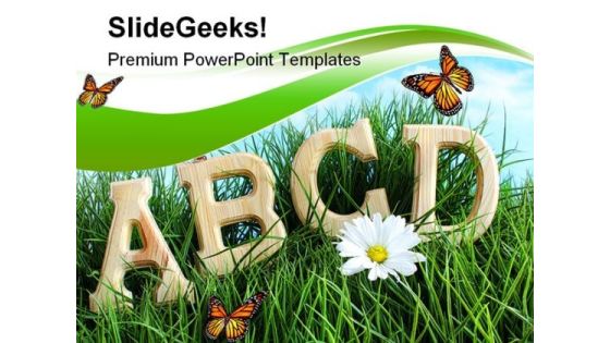 Abcd Letters Education PowerPoint Template 1010 Abcd Letters Education PowerPoint Template 1010