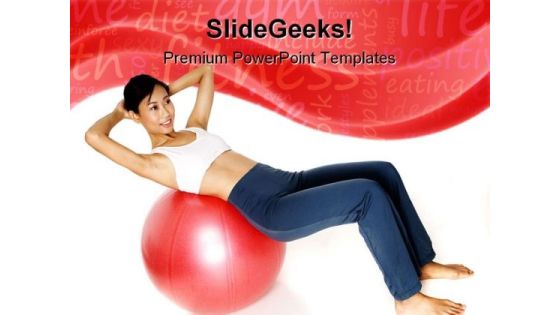 Abdominal Crunch Health PowerPoint Background And Template 1210 Abdominal Crunch Health PowerPoint Background And Template 1210