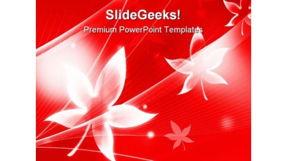 Abstract Background With Maple Beauty PowerPoint Templates And PowerPoint Backgrounds 0411