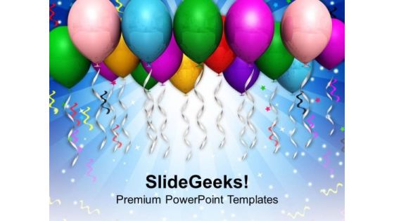 Abstract Balloons Background For Party PowerPoint Templates Ppt Backgrounds For Slides 0513