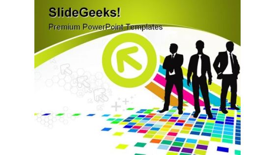 Abstract Mosaic Business PowerPoint Template 1010