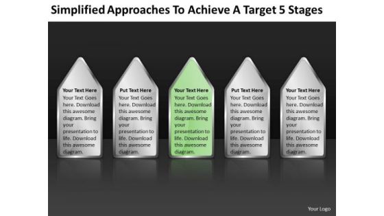 Achieve Target 5 Stages How Write Business Plan Template Free PowerPoint Templates