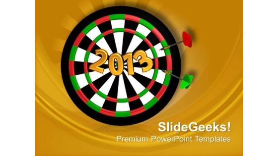 Achieve The Target Of This New Year PowerPoint Templates Ppt Backgrounds For Slides 0513 Achieve The Target Of This New Year PowerPoint Templates Ppt Backgrounds For Slides 0513