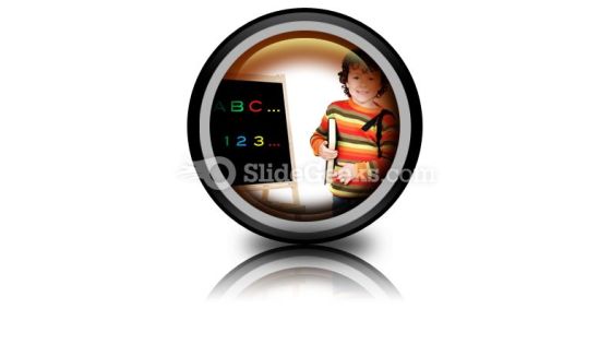 Adorable Child Studying PowerPoint Icon Cc Adorable Child Studying PowerPoint Icon Cc