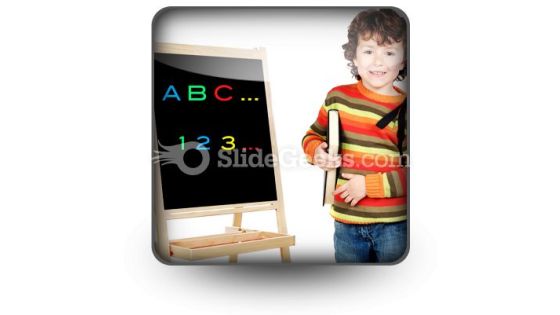 Adorable Child Studying PowerPoint Icon S Adorable Child Studying PowerPoint Icon S